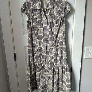 Stylish Black and White Patterned Dress